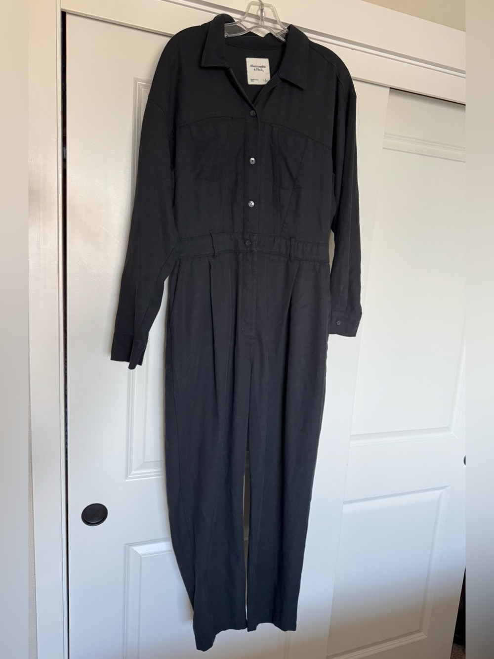 Abercrombie & Fitch Black Long Sleeve Utility Jumpsuit